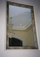 02 - Custom Built Fireplace Mirror Frame above Fireplace - 12' x 6'