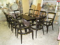 01 - Series of Chairs in Ebony Finish
